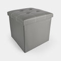Foldable Storage Ottoman – Grey