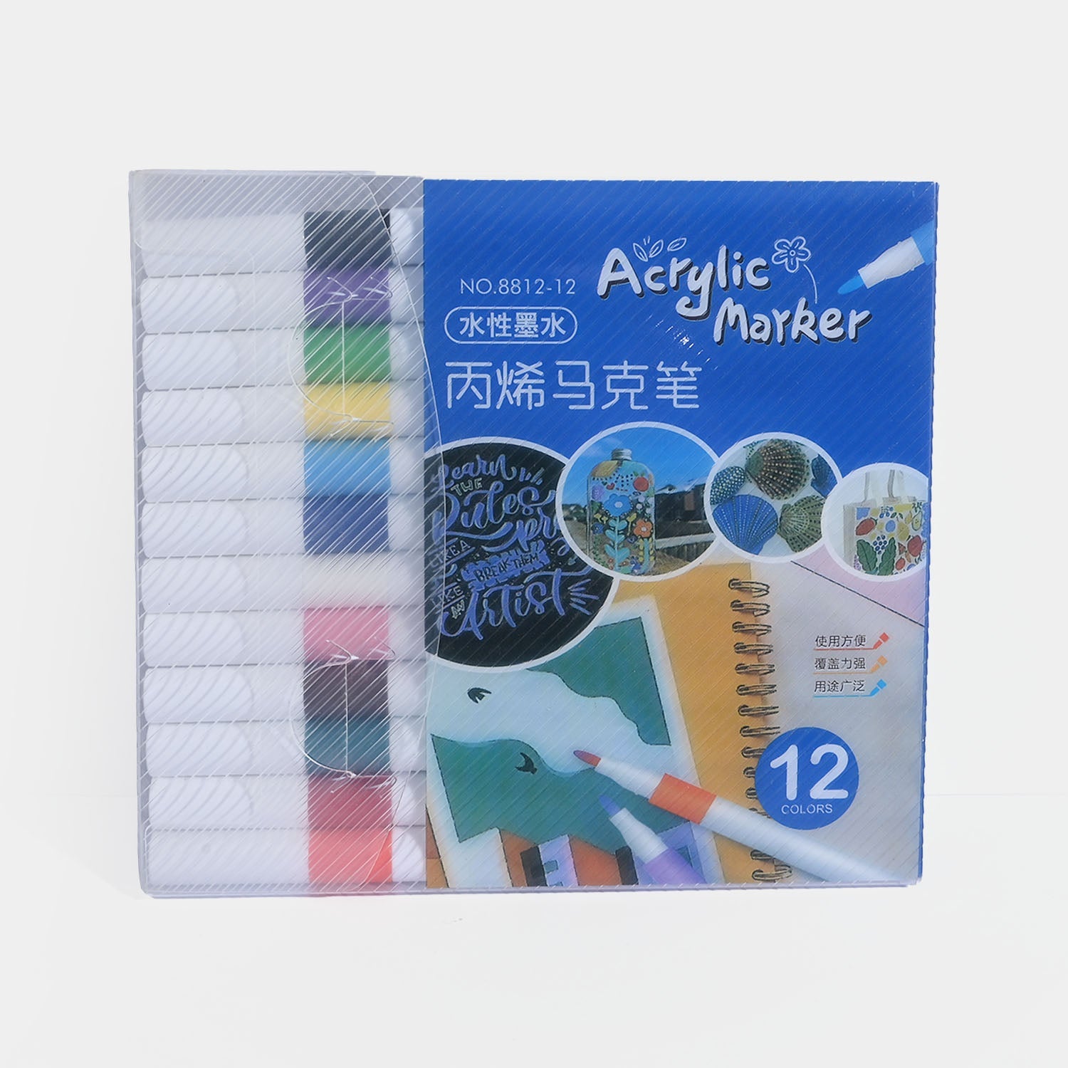 Premium Acrylic Marker Pen Set – 12-Pack