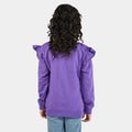 Girls Jersey/Terry Sweatshirt Stitch-Purple