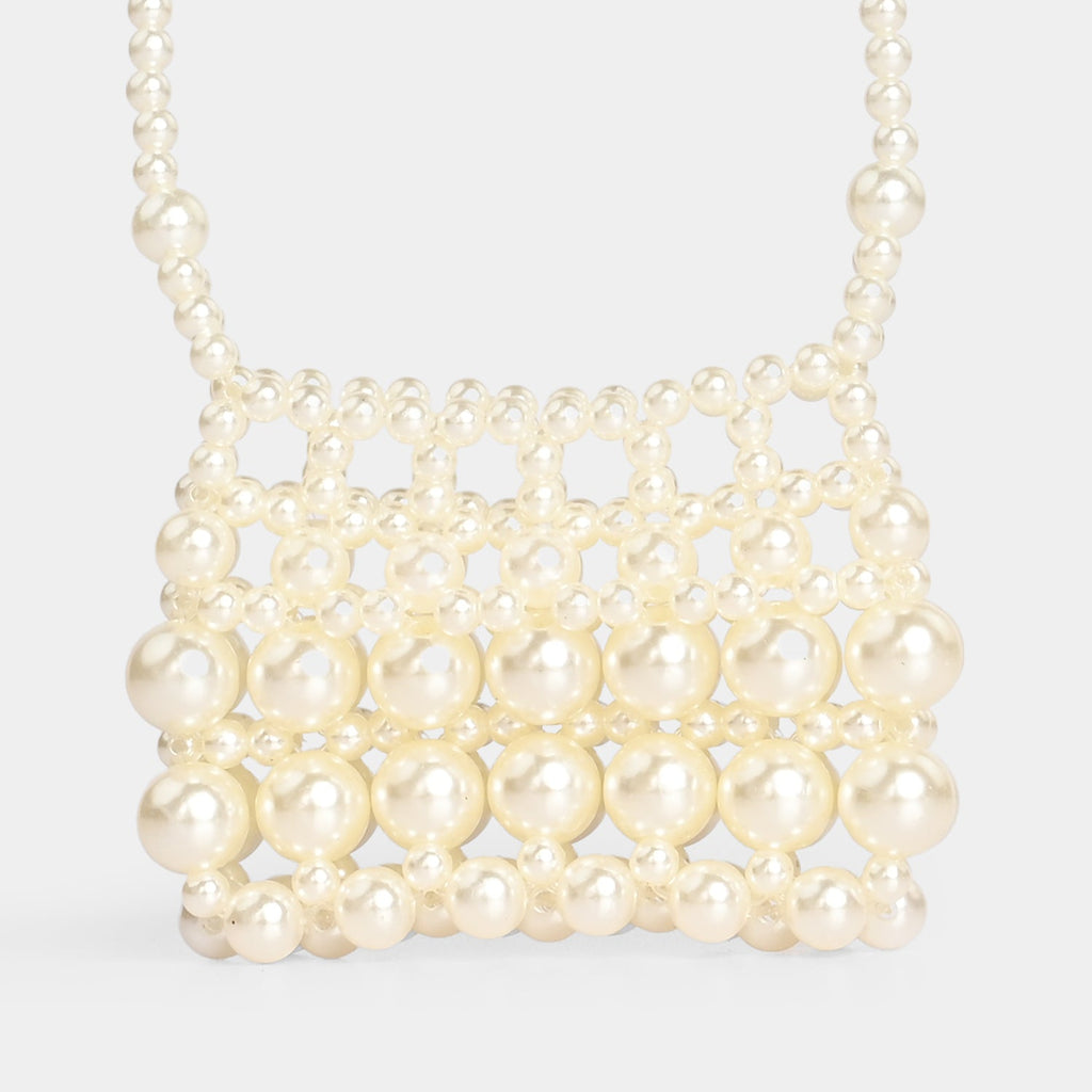 Beaded Cosmetic Shoulder Bag