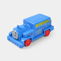 Blue Musical Train Toy with Lights and Red Wheels