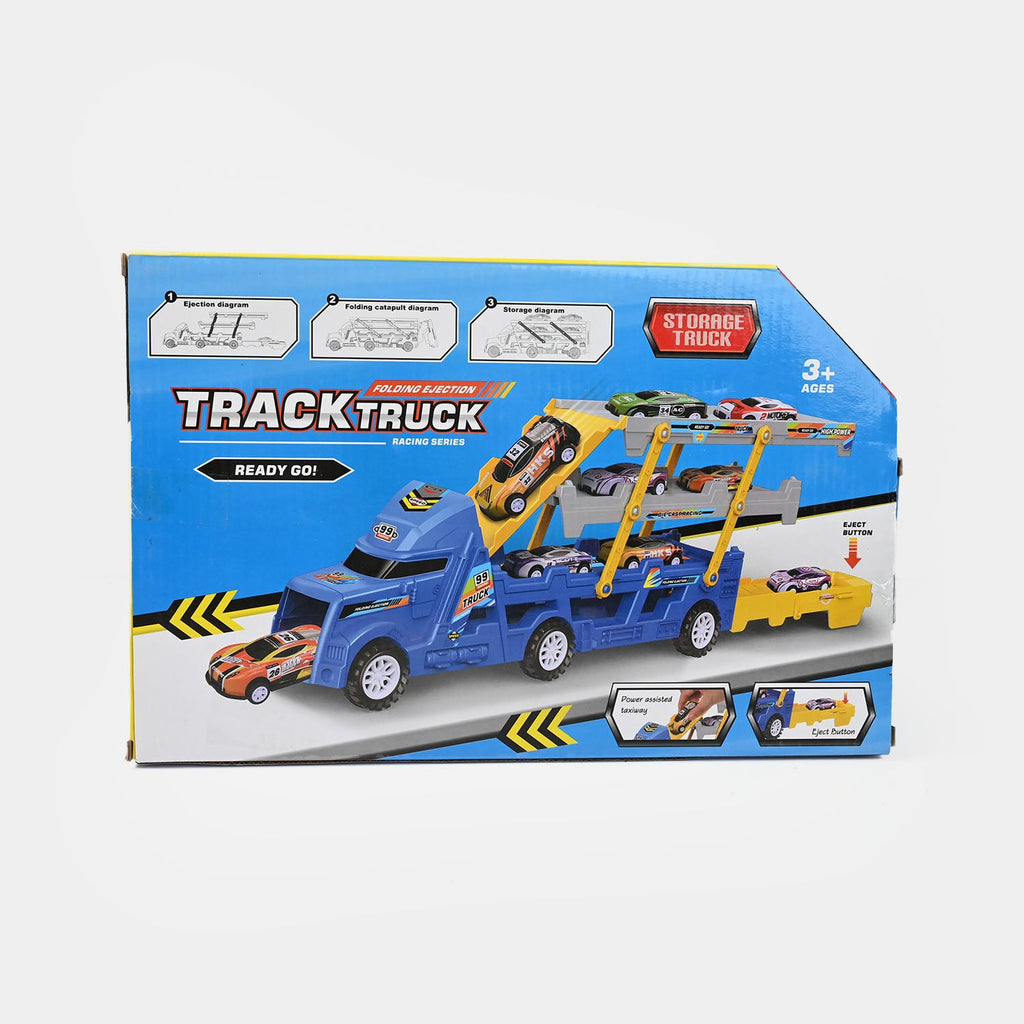 Track Truck Racing Series – Folding Ejection Storage Truck Toy Set for Kids