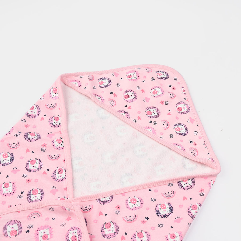 Animals Printed Wrapping Sheet-PINK