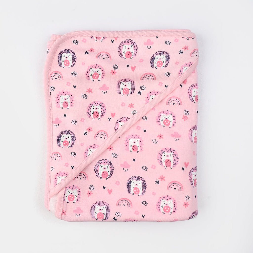 Animals Printed Wrapping Sheet-PINK