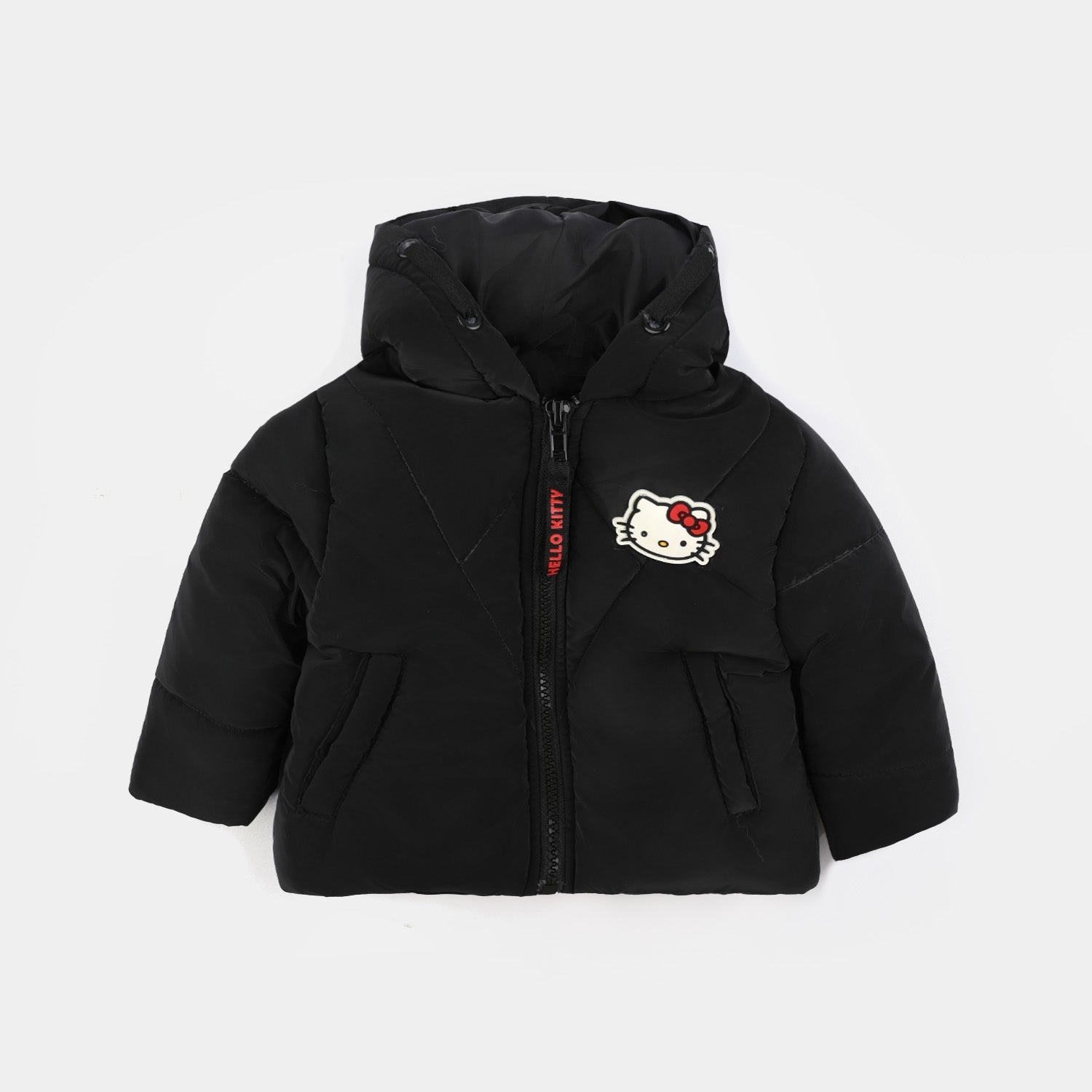 Infant Girls Taffeta Hooded Jacket F/S-BLACK