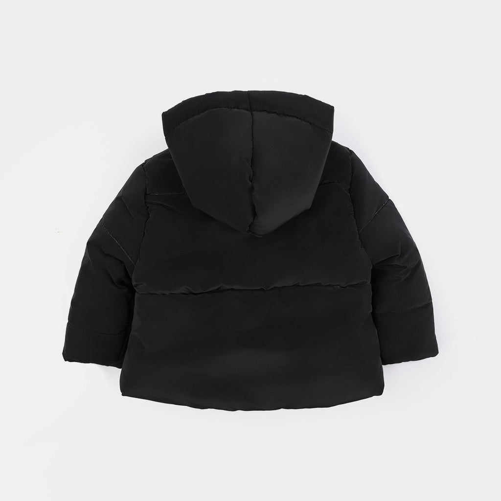 Infant Girls Taffeta Hooded Jacket F/S-BLACK