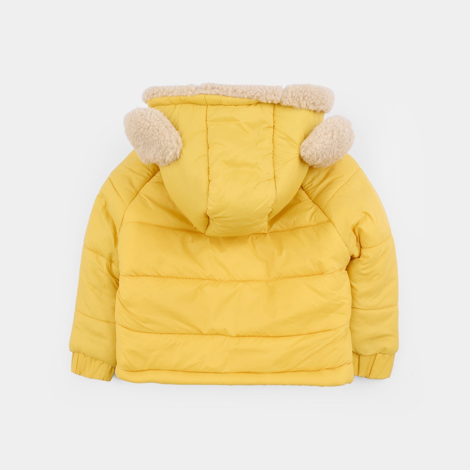 Infant Girls Taffeta Hooded Jacket F/S Bunny-Yellow