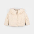 Infant Girls Quilted Jacket F/S Ruffles-SKIN