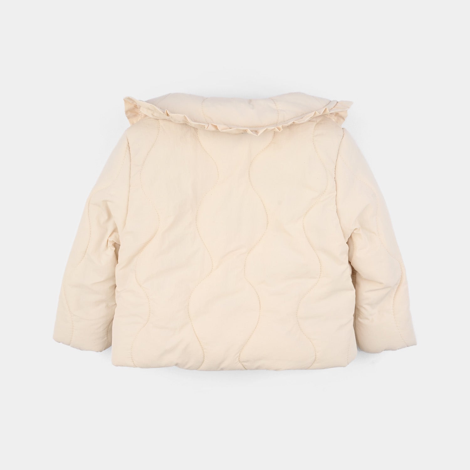 Infant Girls Quilted Jacket F/S Ruffles-SKIN