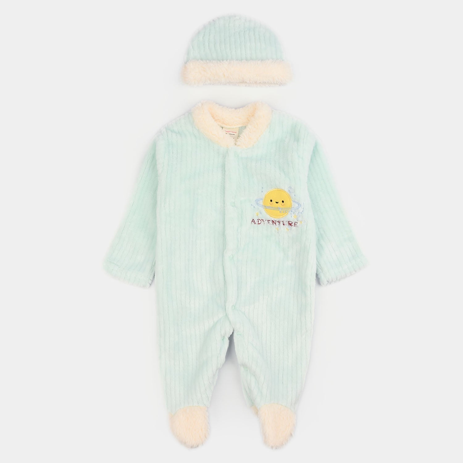 Infant Unisex Faux fur Romper-Green