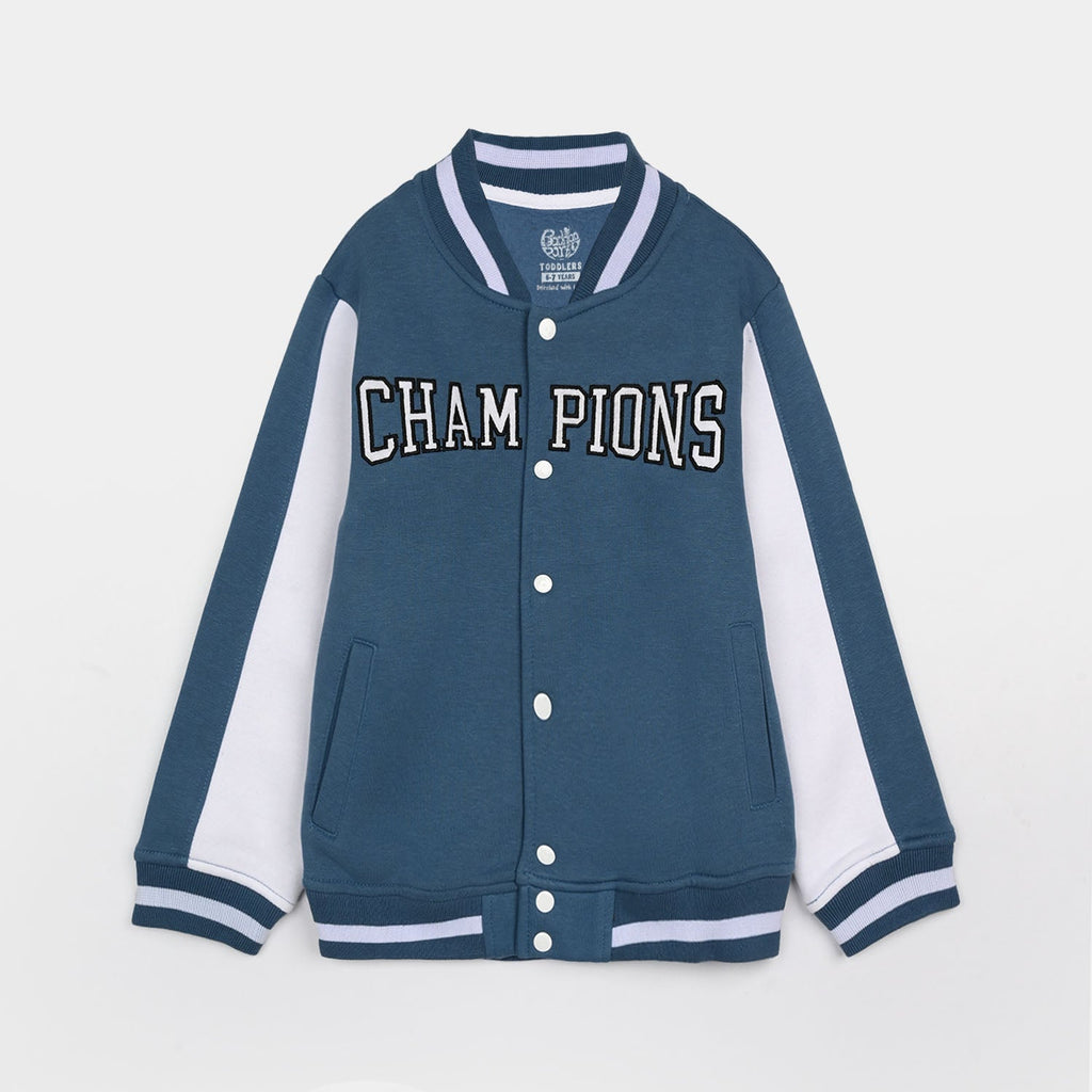Boys Fleece Knitted Bomber Champion