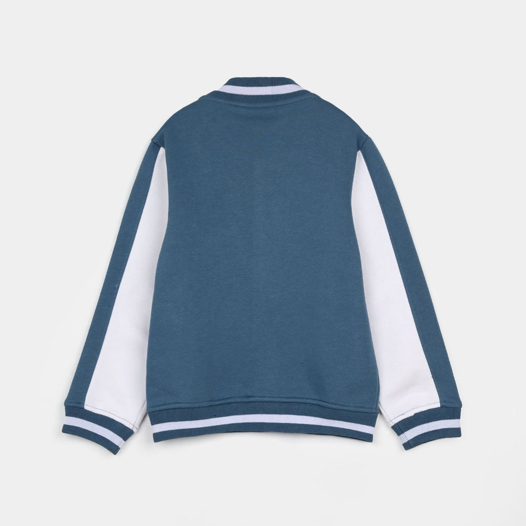 Boys Fleece Knitted Bomber Champion