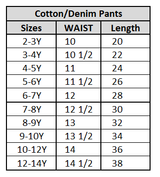 Boys Denim Stretch Pant