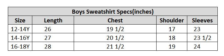 Teens Boys Fleece Sweatshirt World Adventure-Orange