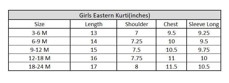 Infant Girls Cotton Printed Kurti Blue Tribe-BLUE