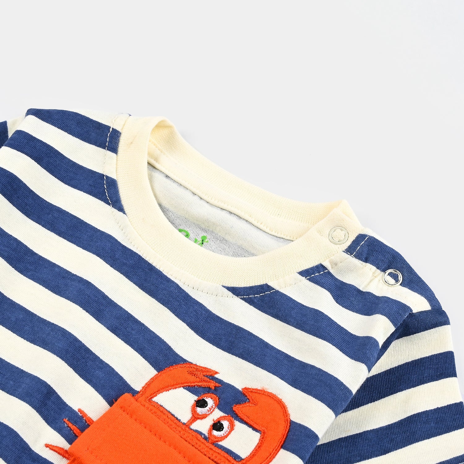 Infant Boys Cotton Jersey Round Neck T-Shirt Fish & Crab
