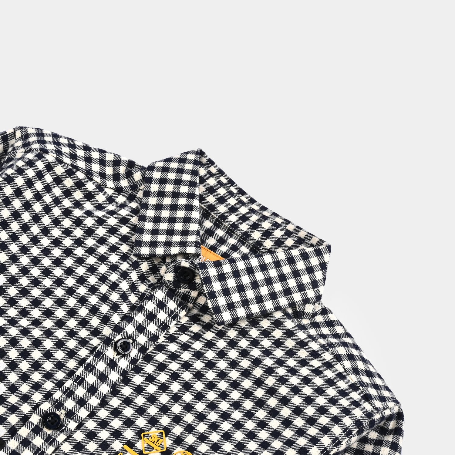 Boys Flannel Shirt (Skater) - White Check