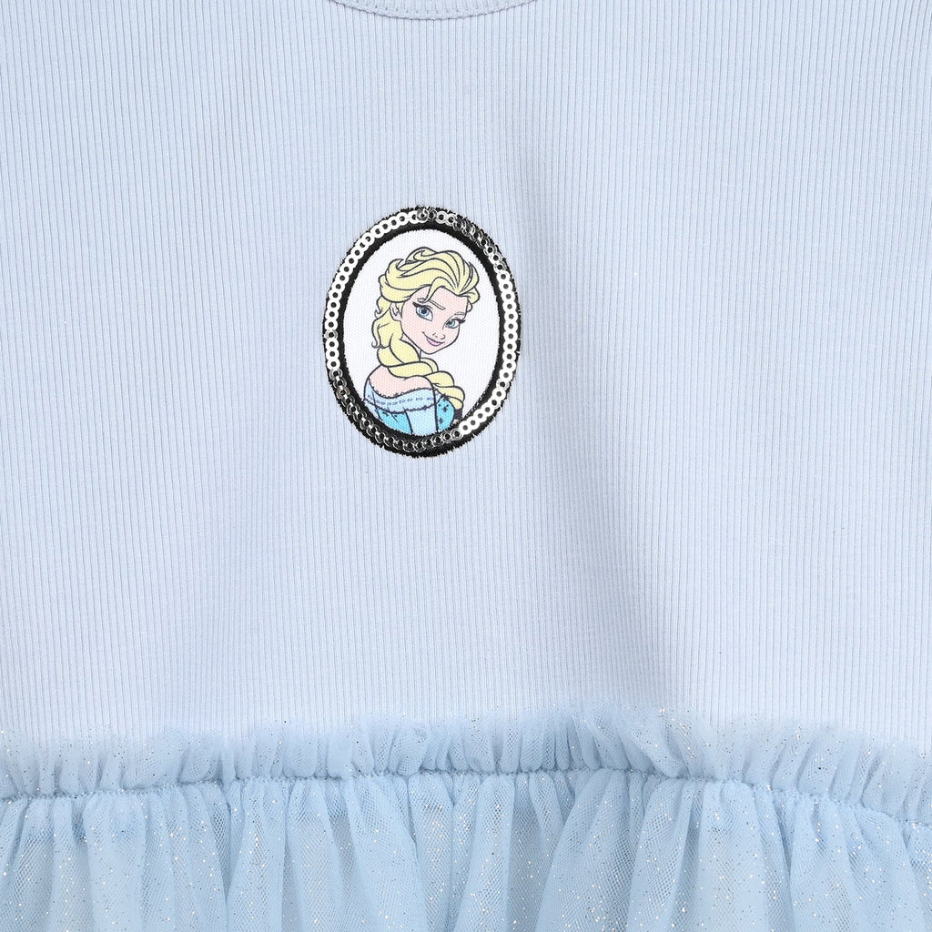 Girls Net Frock -Light Blue