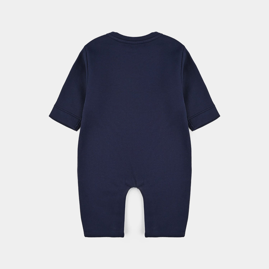 Infant Boys Fleece Romper FOREST FRIENDS-NAVY