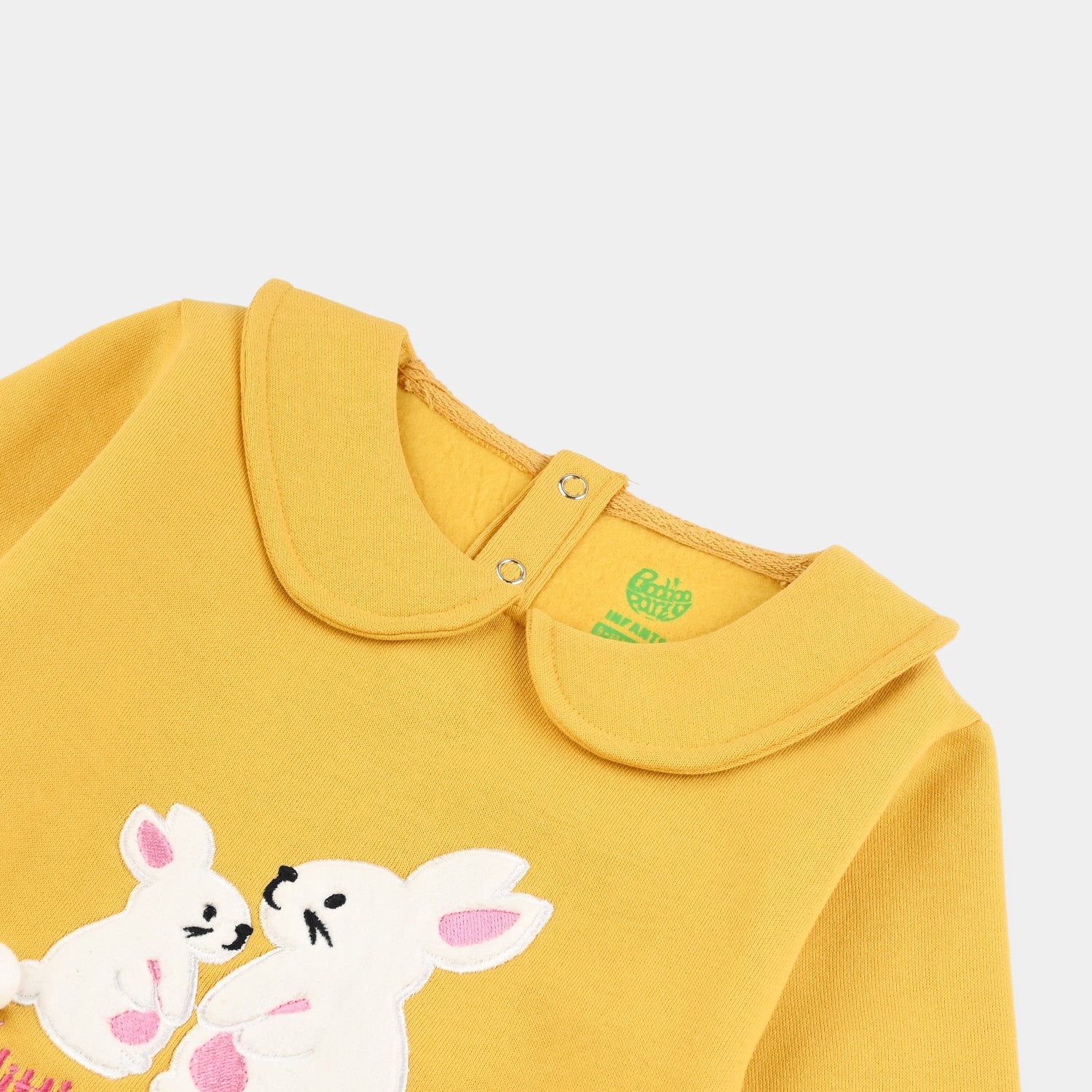 Infant Girls Fleece Romper LITTLE BUNNY-Yellow