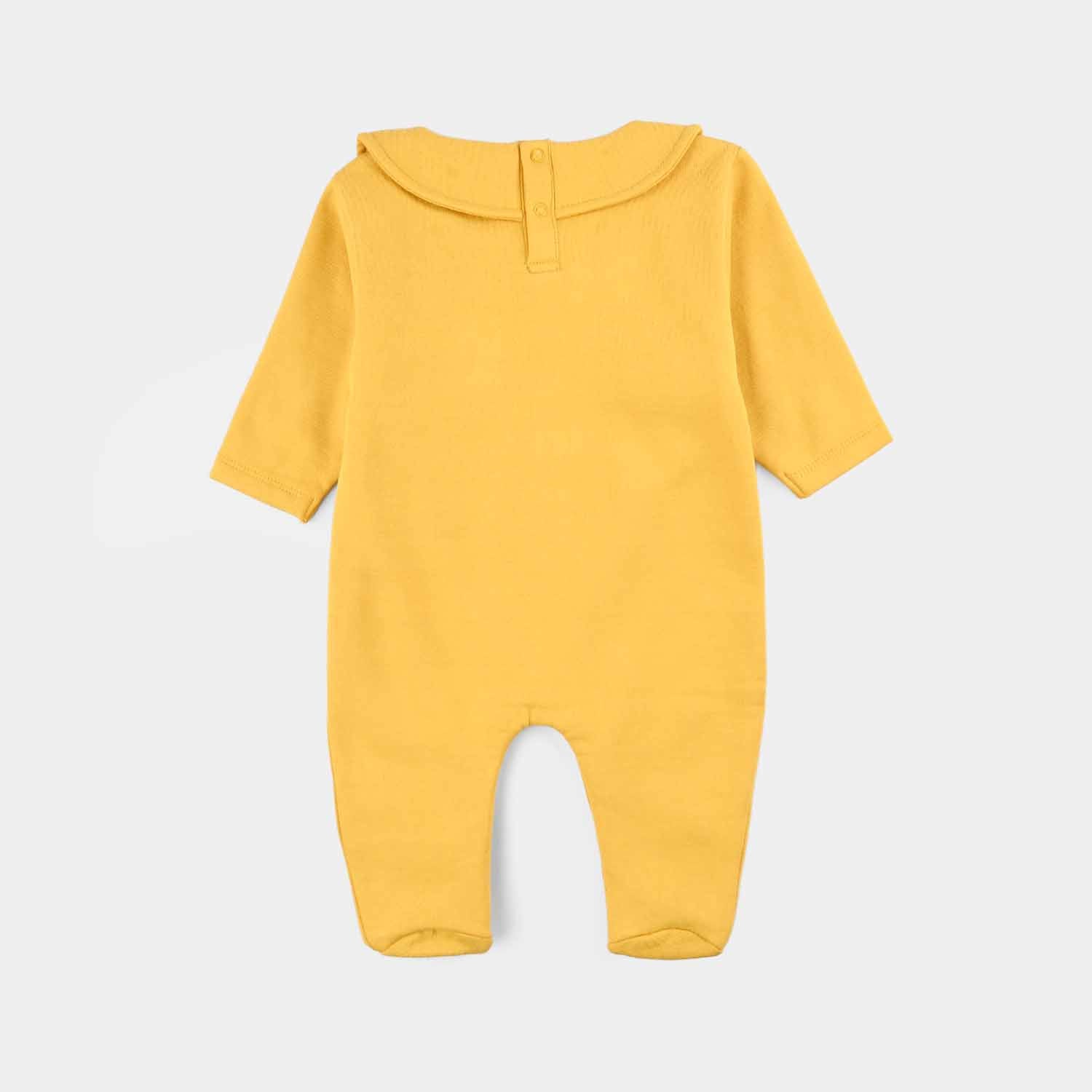 Infant Girls Fleece Romper LITTLE BUNNY-Yellow