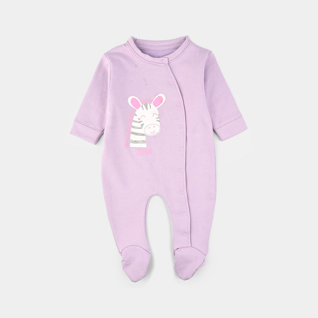 Infant Girl Fleece Romper ZEBRA