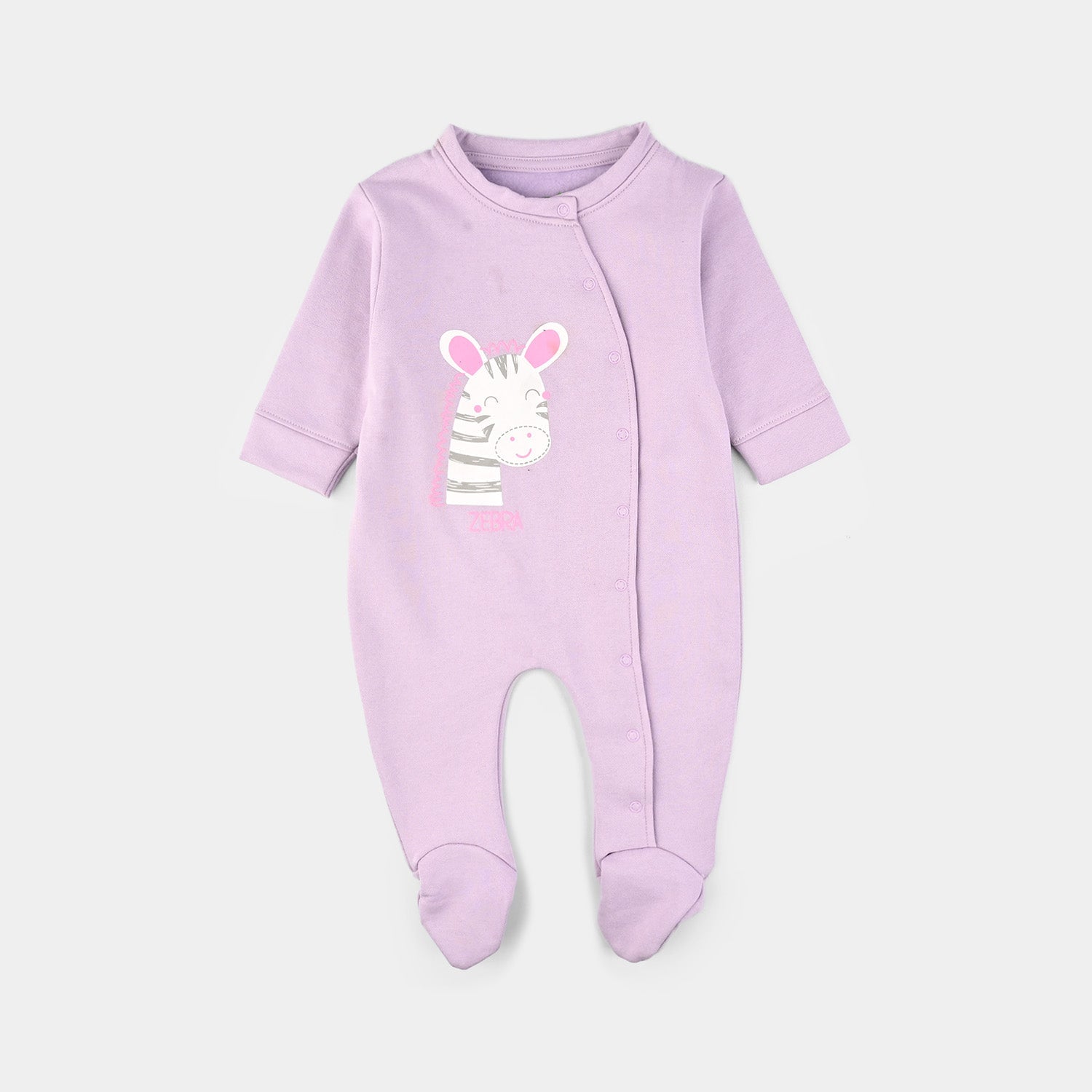 Infant Girl Fleece Romper ZEBRA