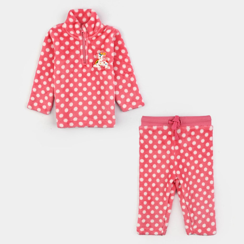 Infant Girls Sherpa Suit BETTER TOGETHER-Pink