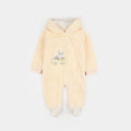 Infant Unisex Faux fur Romper-Beige