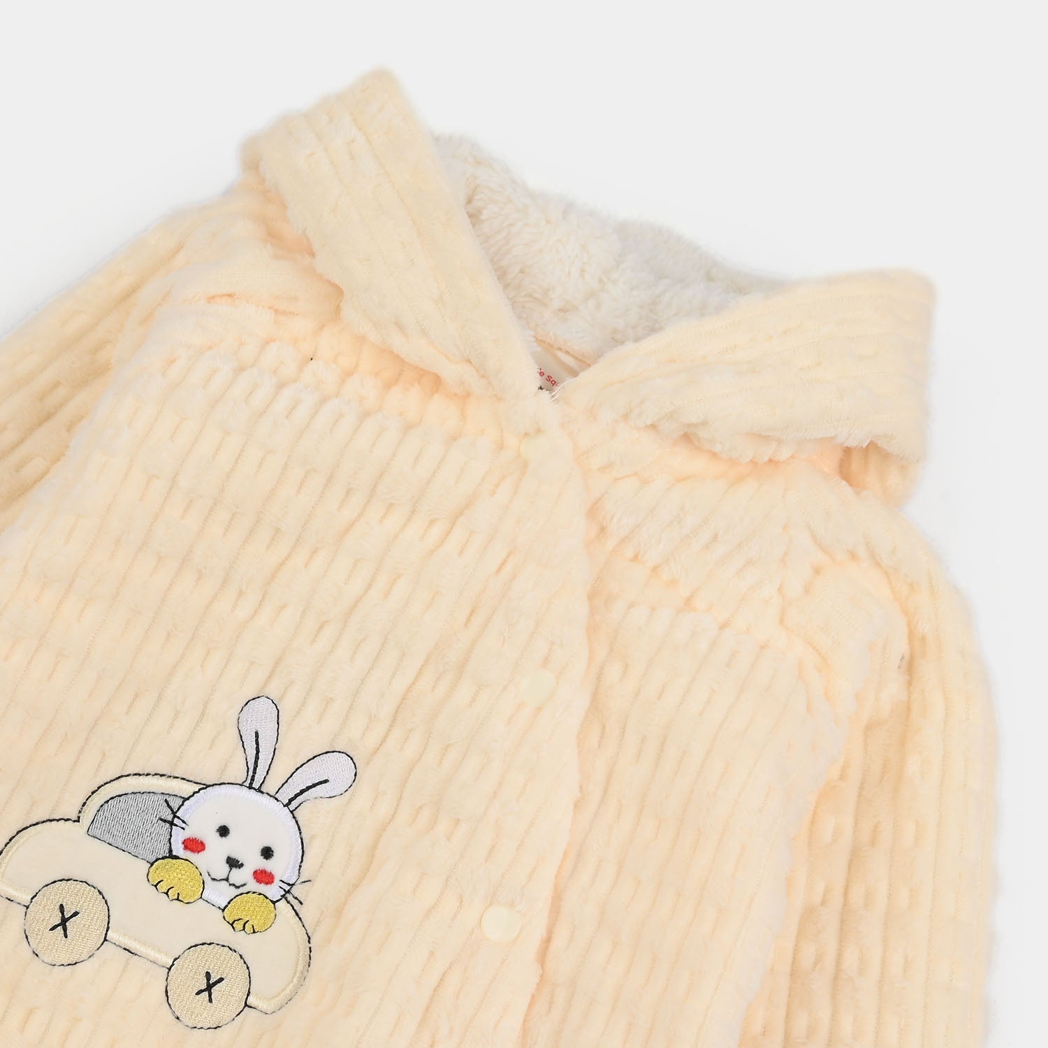 Infant Unisex Faux fur Romper-Beige