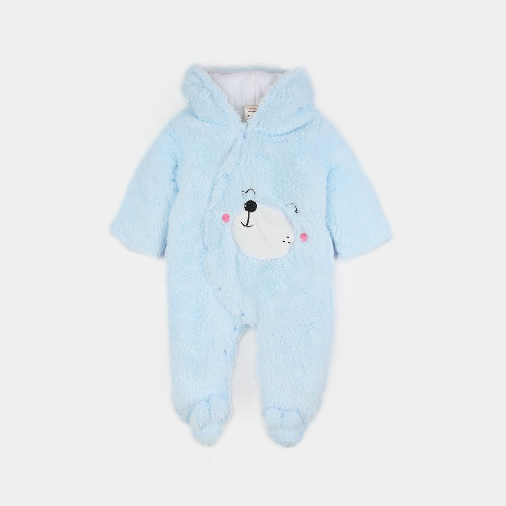 Infant Unisex Faux fur Romper-Blue