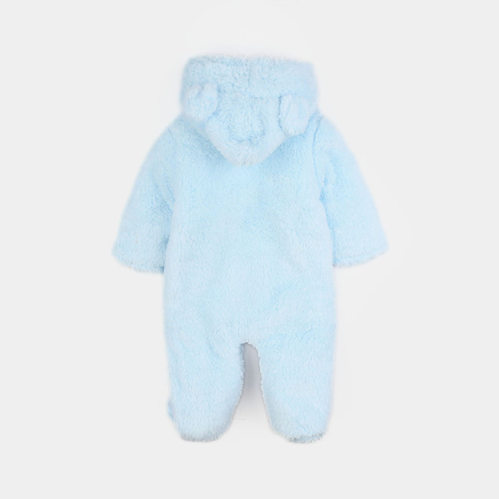 Infant Unisex Faux fur Romper-Blue