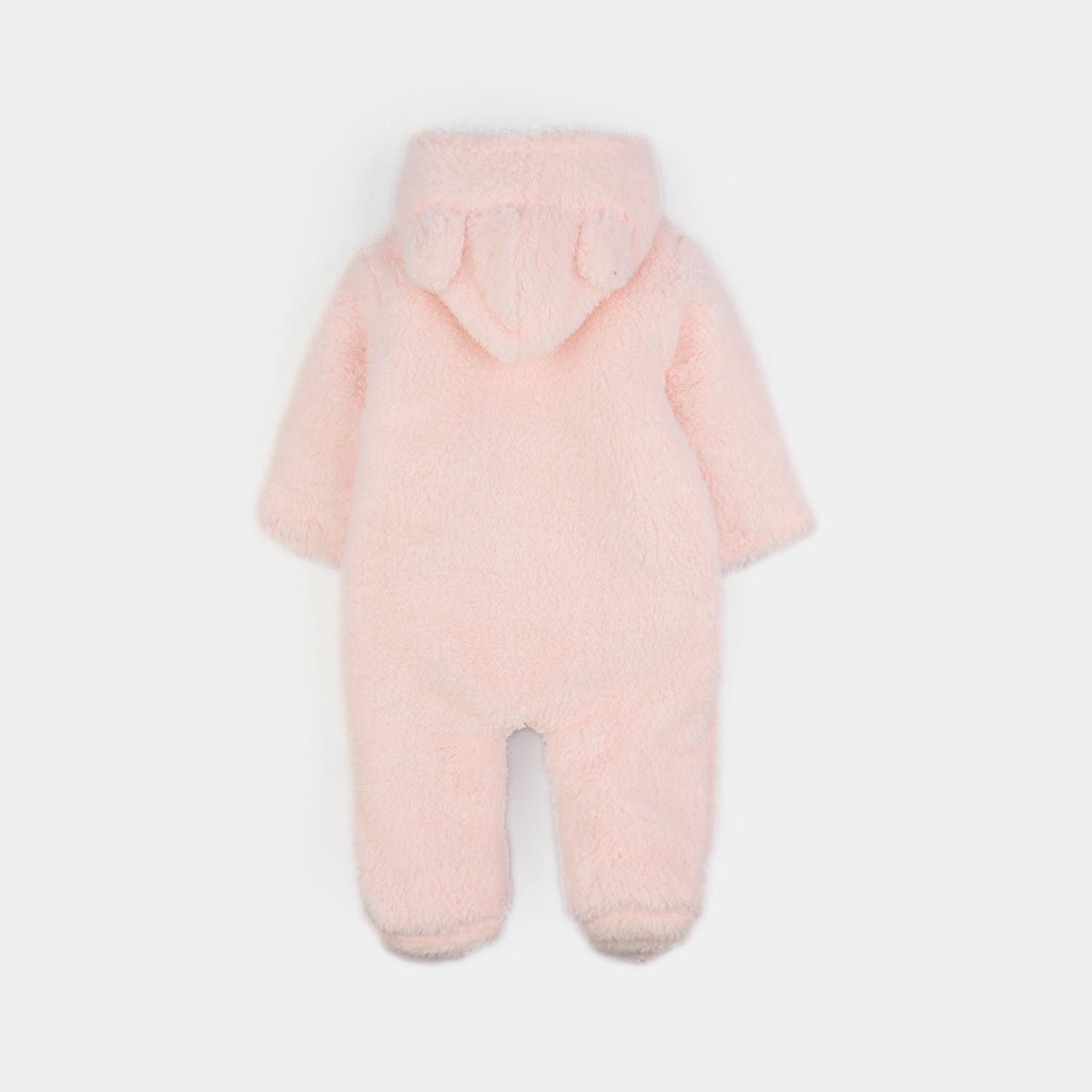 Infant Unisex Faux fur Romper-PINK