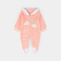 Infant Unisex Faux fur Romper-PINK