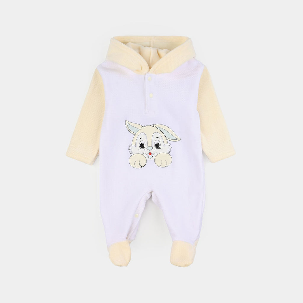 Infant Unisex Faux fur Romper-Beige