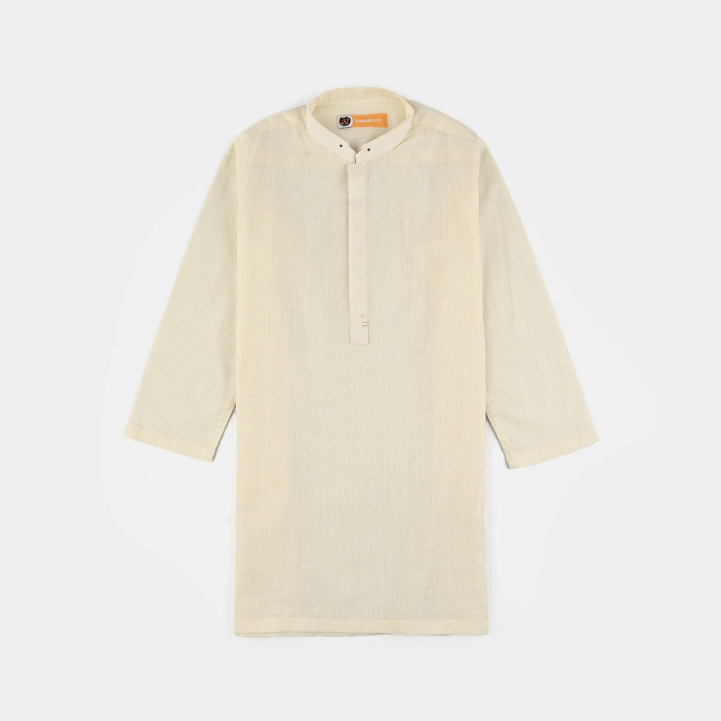 Boys Cotton Slub 3Piece Suit (Blended)-Off.White