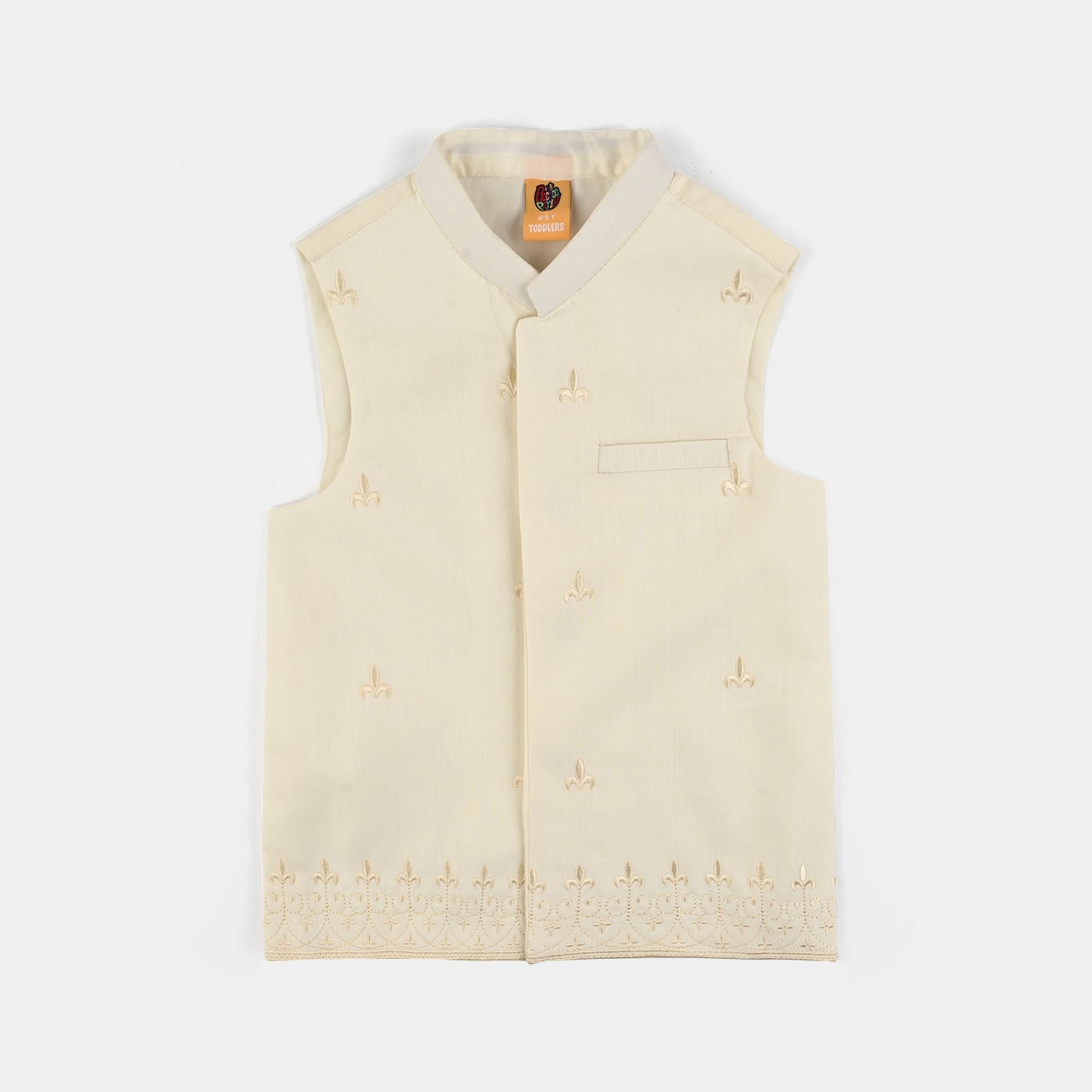 Boys Cotton Slub 3Piece Suit (Blended)-Off.White