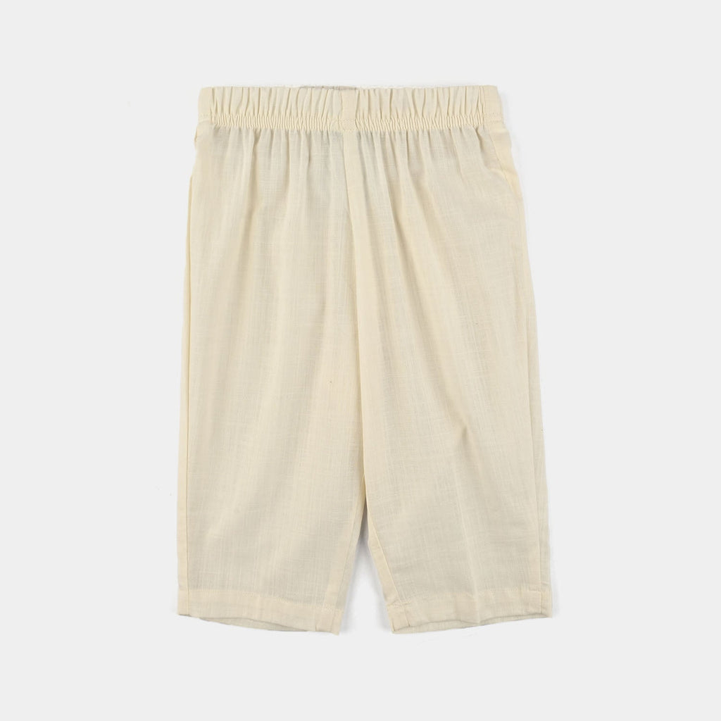 Infant Boys Cotton Slub 3Piece Suit (Blended)-OFF-White