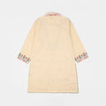 Girls Cotton Poplin Emb Kurti Chicken Kari-Cream