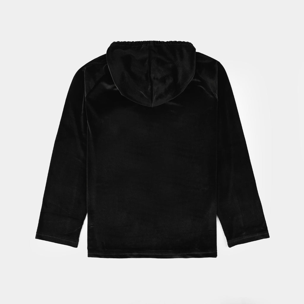 Teens Girls Velvet Velvet CO-Ord Set-BLACK