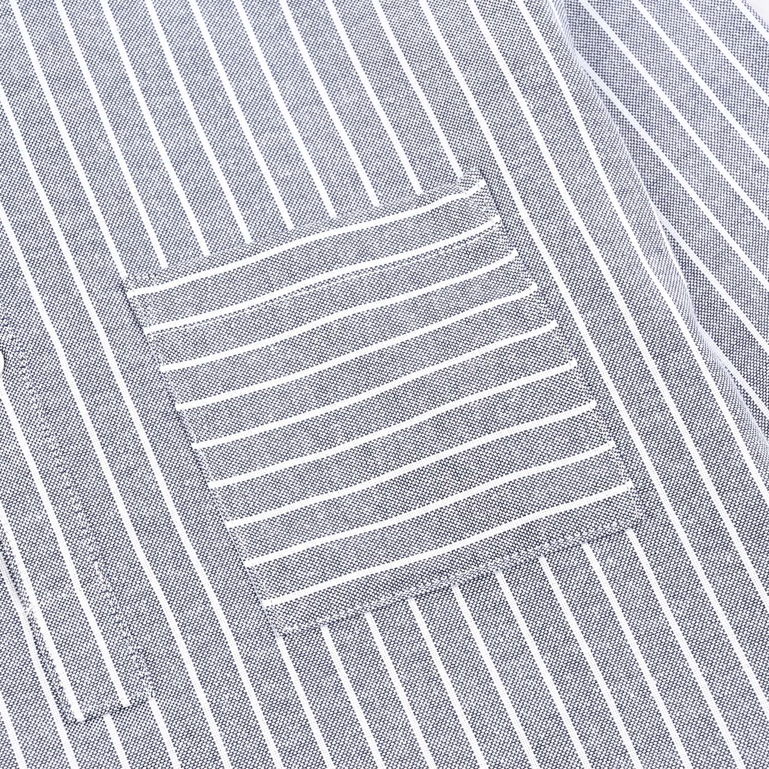 Boys Yarn Dyed Shirt (Tunic Bold Stripe)-BLUE