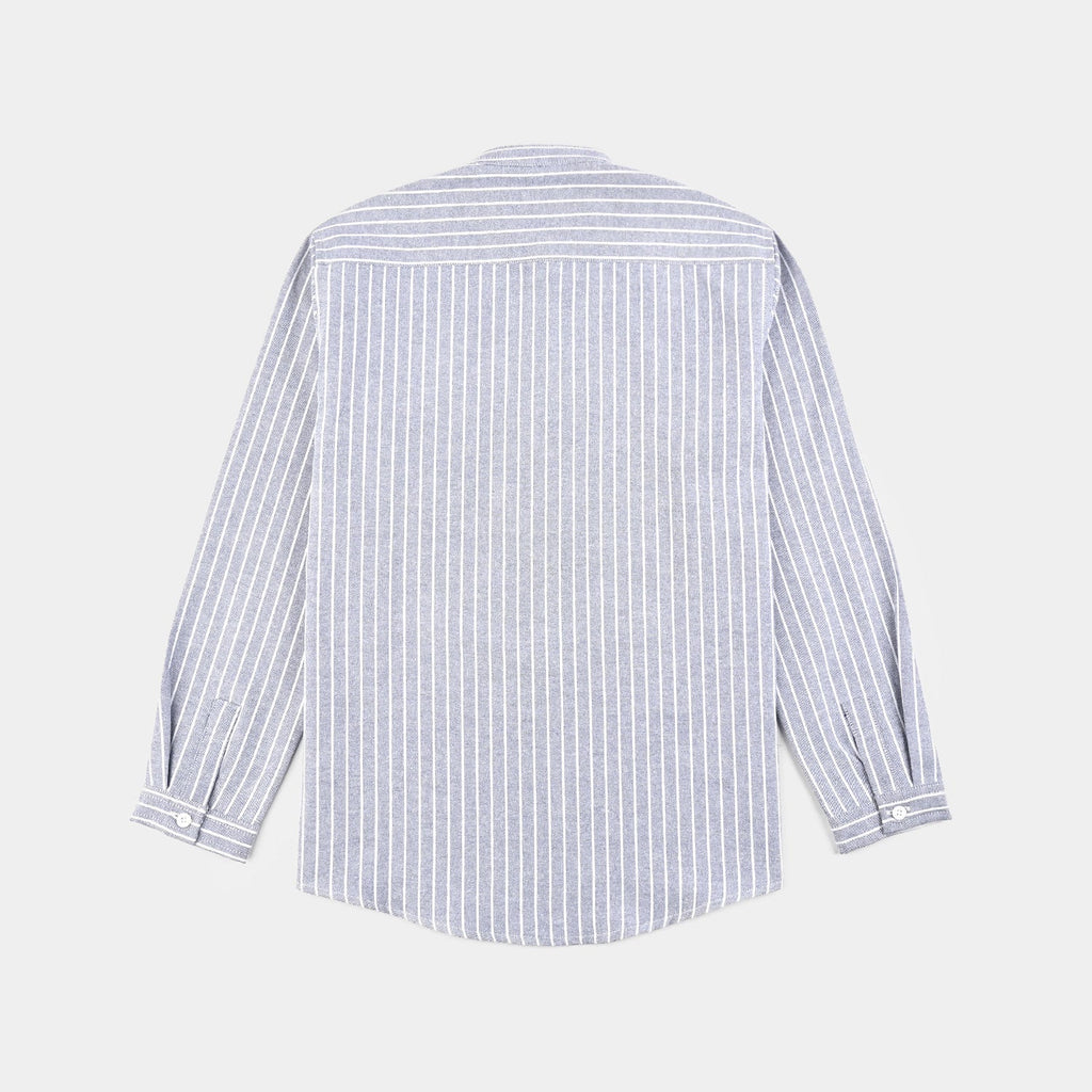 Boys Yarn Dyed Shirt (Tunic Bold Stripe)-BLUE