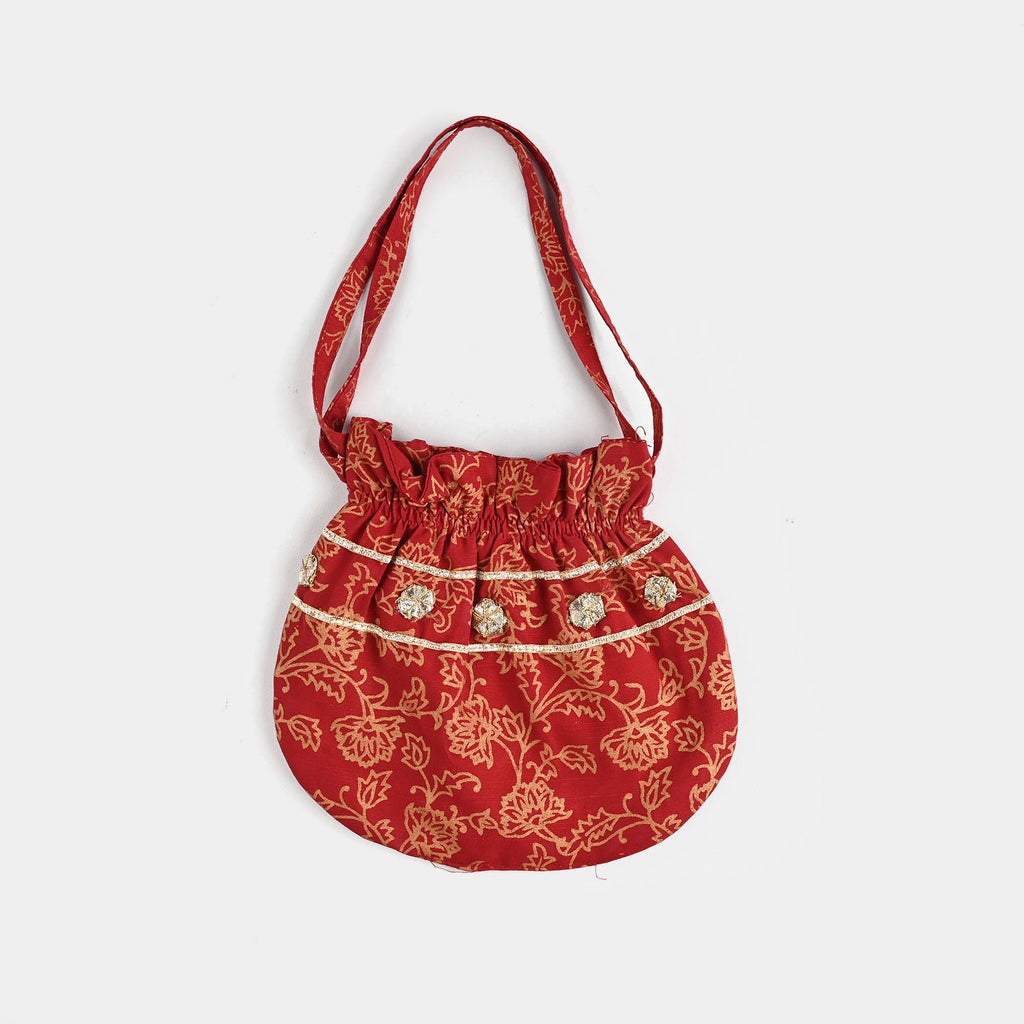 Girls Raw Silk 4PCs Mumtaz-Red