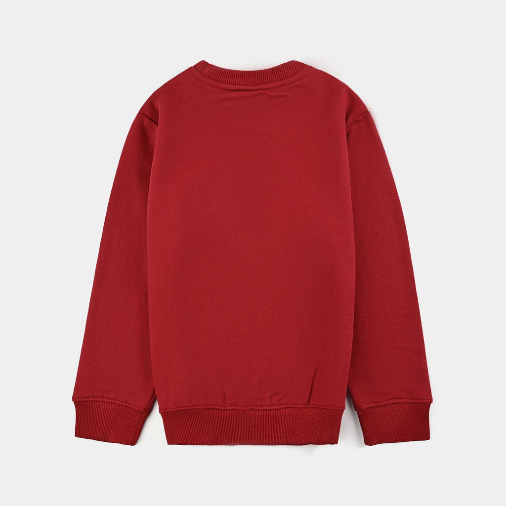 Girls Fleece Sweatshirt LOVE-Red