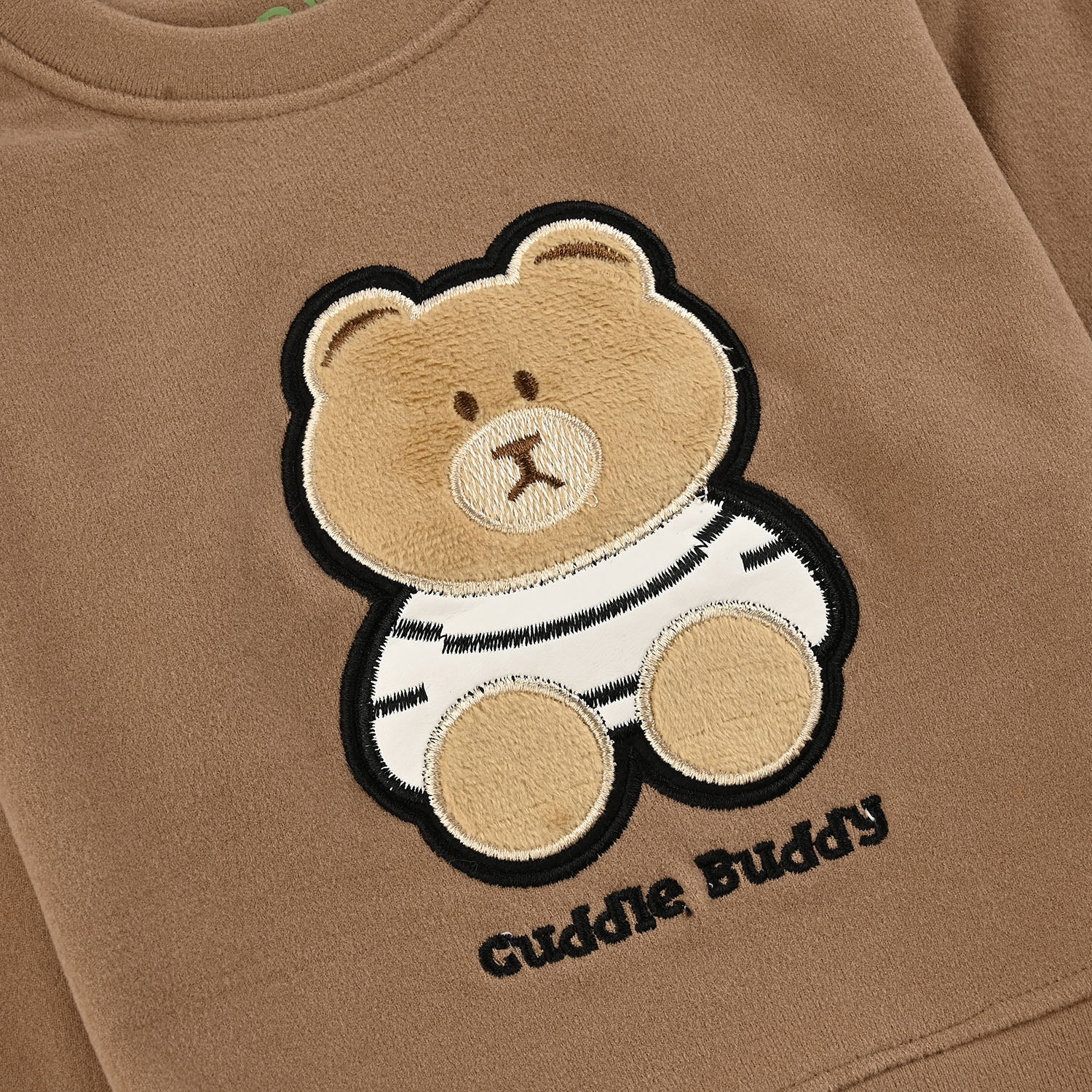 Infant Boys Fleece Sweatshirt Bear-BROWN