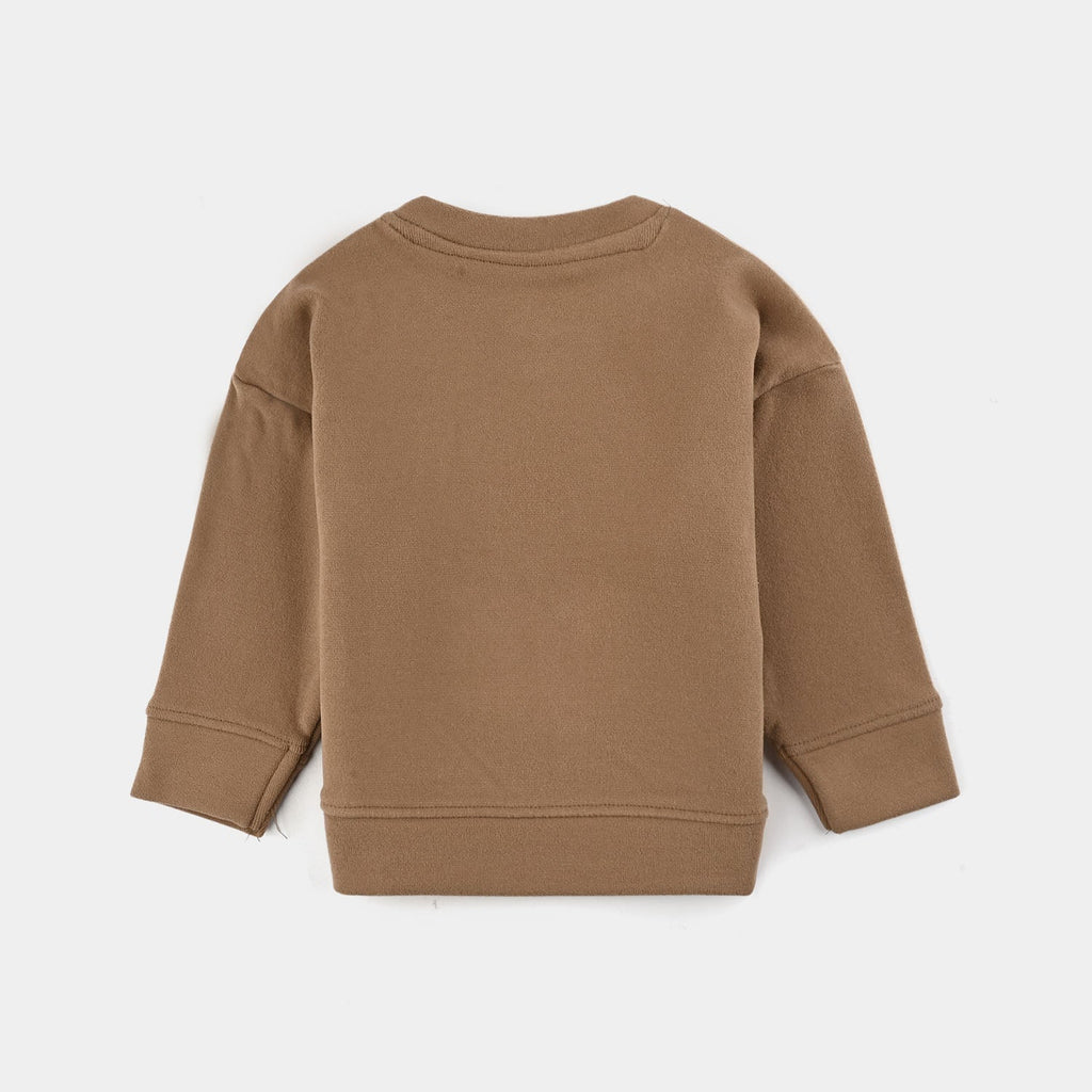 Infant Boys Fleece Sweatshirt Bear-BROWN
