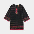 Girls Cotton Printed Kurti Dusky-BLACK