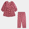 Girls Cotton Co-Ord Set Pink Box-Multi