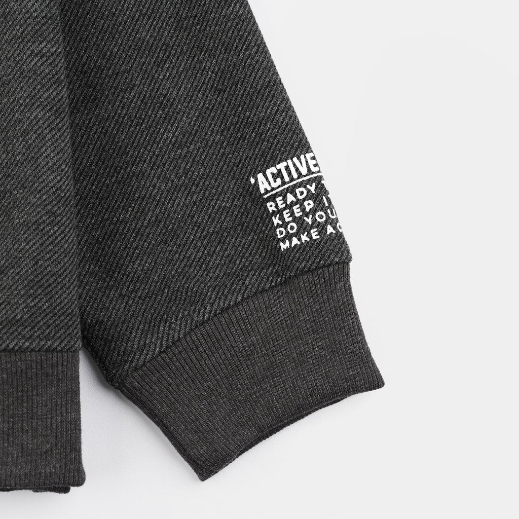 Boys Fleece Sweatshirt Ready To Play-GREY