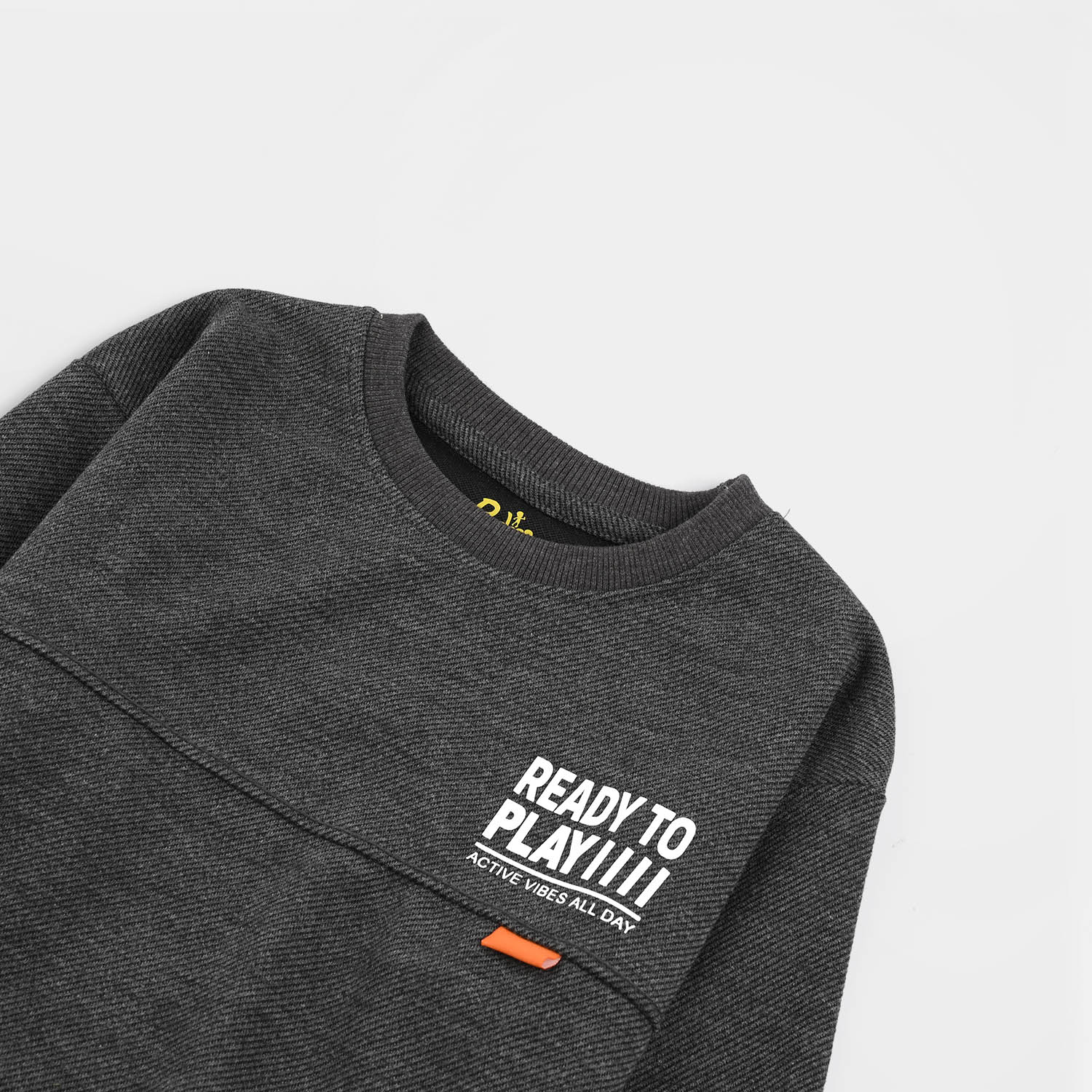 Boys Fleece Sweatshirt Ready To Play-GREY